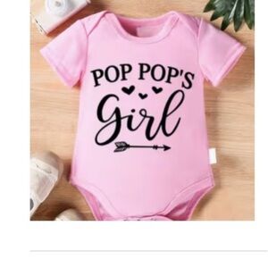 Pop Pop's Girl Pink Baby One-Piece Bodysuit